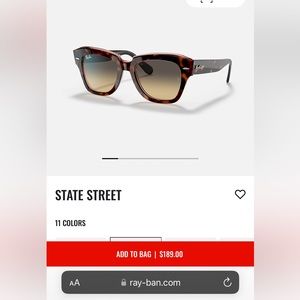 Like new Ray Ban State Street Large Sunglasses 52-20